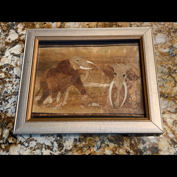 African Handmade Natural Fiber Elephant Wall Decor